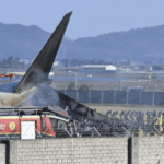 179 people are killed when a plane in South Korea veers off the runway and crashes.